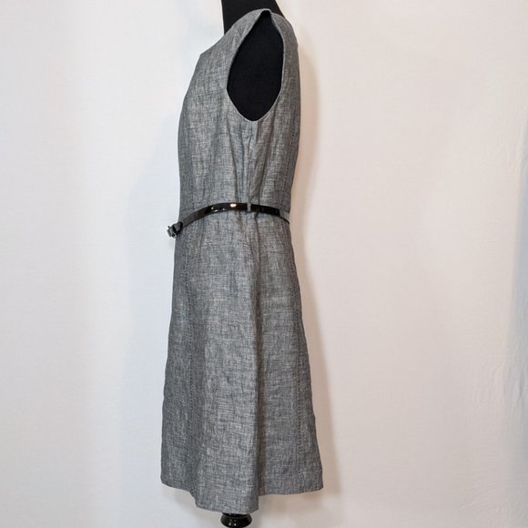 BOGO 1/2 Off Mercer & Madison 100 Linen Grey Dress - Picture 4 of 10